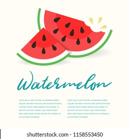 Watermelon Slice Composition – Copy Space 