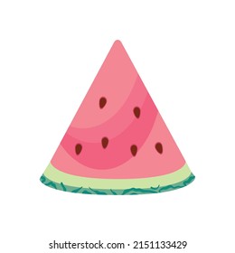 Wassermelone-Slice-Design auf Weiß