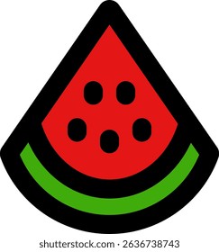 Watermelon Slice filled icon design style
