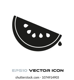 Watermelon slice flat glyph icon vector