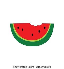 watermelon slice fresh fruit illustration. fresh healthy food.