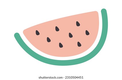 Watermelon Slice Fruit Vector Illustration