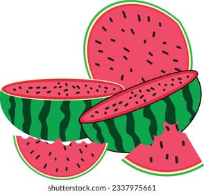 Watermelon Slice Frucht Vektorgrafik