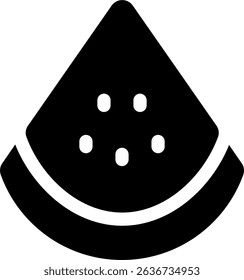 Watermelon Slice glyph icon design style