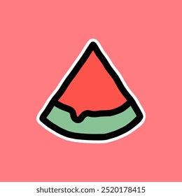 Watermelon Slice Handdrawn Vector Illustration