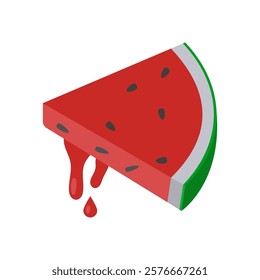 Watermelon slice, Holidays Vector Illustration