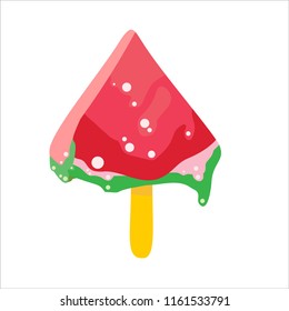Watermelon slice ice cream