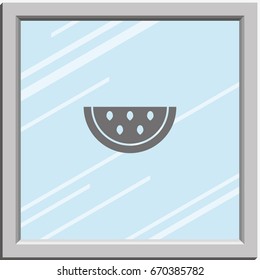 Watermelon slice icon.