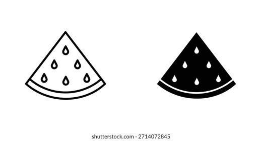 Watermelon slice icon design collection. Vector sign and symbol for UI designs