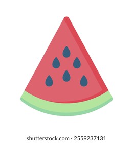 Watermelon Slice Icon Illustration Perfect for travel, vacation, and island themed projects.