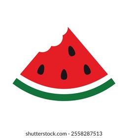 Watermelon slice icon illustration vector