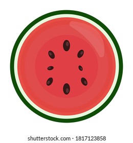 Watermelon slice icon isolated on white background. Vector illustration