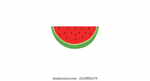 watermelon slice icon logo design