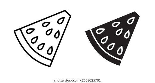 Ícone de fatia de melancia Ilustração de modelo de vetor de design de logotipo