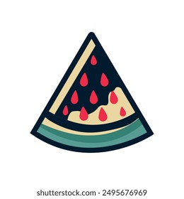 Watermelon slice icon, logo vector design illustration. 