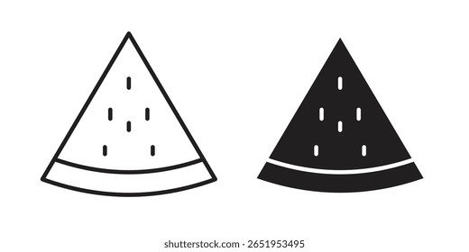 Ícone de fatia de melancia. conjunto de símbolos vetoriais modernos