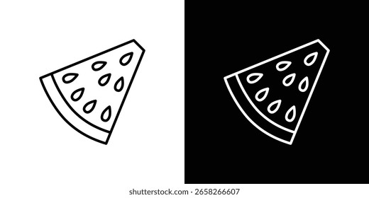 Watermelon slice icon outline. EPS 10 editable vector