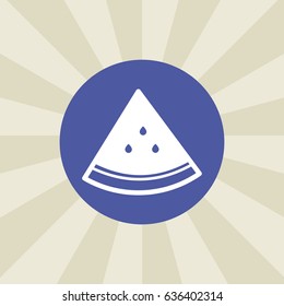 watermelon slice icon. sign design. background