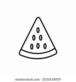 watermelon slice icon sign vector