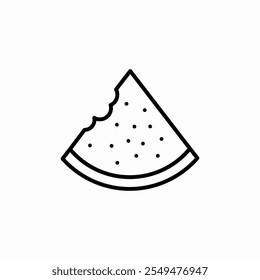 watermelon slice icon sign vector