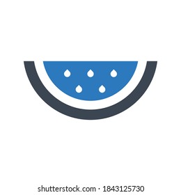 Watermelon slice icon. Simple vector design