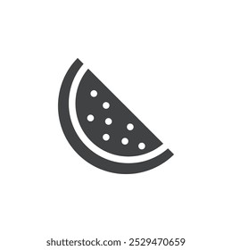 Watermelon slice icon simple vector symbol