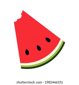 Watermelon slice icon. Summer fruit illustration isolated on white background