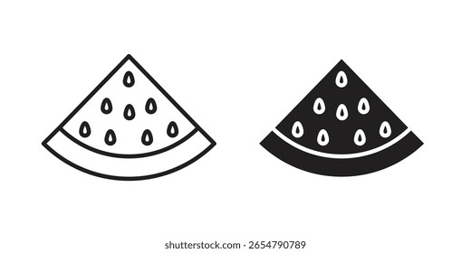 Concepto de símbolo de rebanada de sandía. Iconos para Web y móvil.