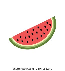 Watermelon slice icon, vector design