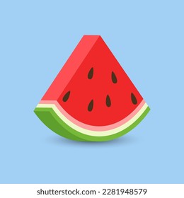 Watermelon slice icon. Vector illustration.
