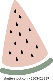 Watermelon Slice Icon Vector Illustration