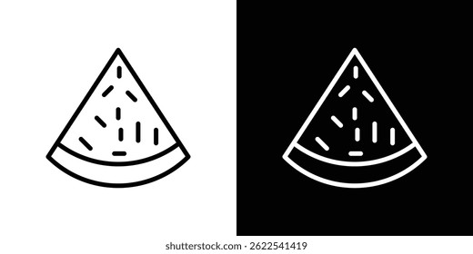 Watermelon slice icon vector illustration EPS
