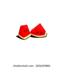 vector de ilustración de la capa de sandía, icono
