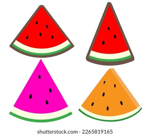 watermelon slice illustration,Watermelon icons vector