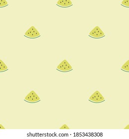 Watermelon slice ilustration seamless pattern.Great for wrapiing paper,scrapbooking,textile,fabric,greting card.