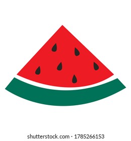 watermelon slice isolated on white  background vector illustration