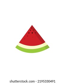  watermelon Slice isolated on white background.