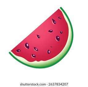 Watermelon slice Isolated on a white background
