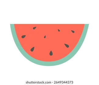 Wassermelone einzeln auf weißem Hintergrund, Vektorgrafik