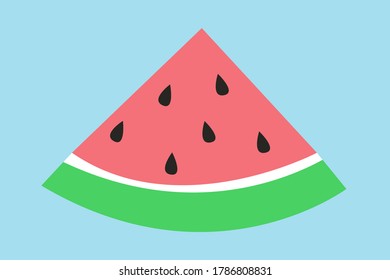 watermelon slice isolated vector illustration