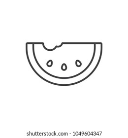 Watermelon slice line icon.