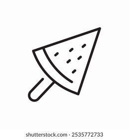 watermelon slice on stick icon sign vector