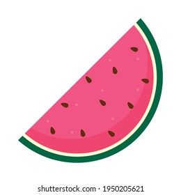 watermelon slice on white background