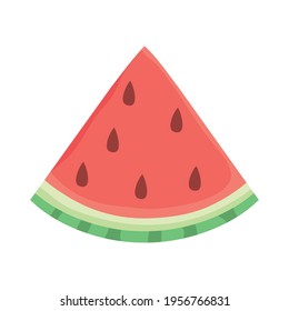 watermelon slice on white background