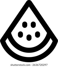 Watermelon Slice outlined icon design style