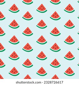Watermelon Slice Pattern. Cute Summer Pattern. Watermelon Background