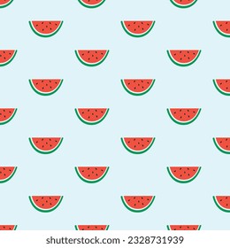 Watermelon Slice Pattern. Cute Summer Pattern. Watermelon Vector Background