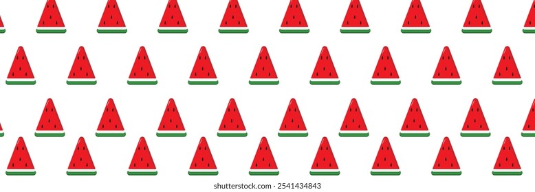 watermelon slice pattern on transparent background