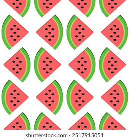 watermelon slice pattern in white background