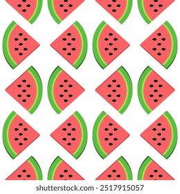 watermelon slice pattern in white background